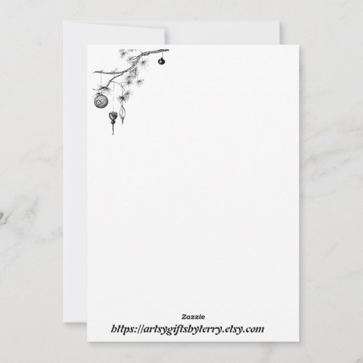 IJzige bomen in West Fork Feestdagenkaart (Achterkant)