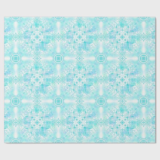 ijzige bomen winterinpakpapier cadeaupapier (Vlak)