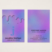 IJzige Folie maakt Monogram aantrekkelijk voor bee Visitekaartje (Voorkant /achterkant)