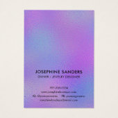 IJzige Folie maakt Monogram aantrekkelijk voor bee Visitekaartje (Achterkant)