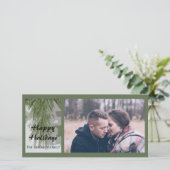 Ijzige Pijnbomen prettige feestdagen (plural:) Feestdagenkaart