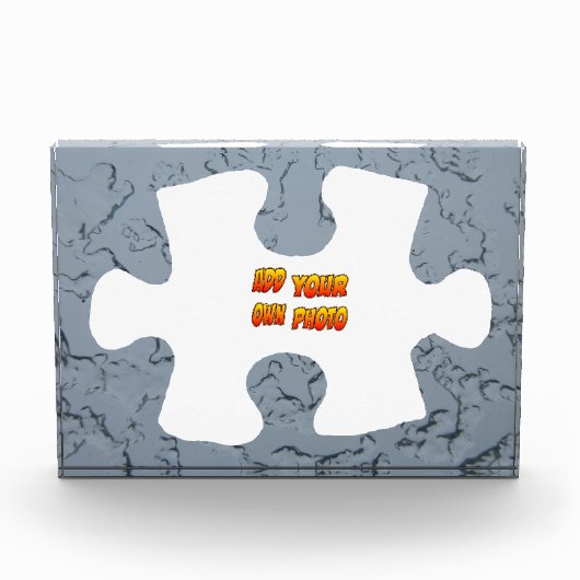 IJzige rand Puzzle Piece Cust. Fotoblok (Voorkant)