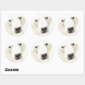 IJzigheid van een Polair Beer Ronde Sticker (Vel)