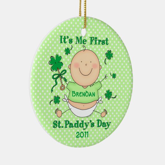 Ik 1 St. Paddy's Day Custom Ornament (Rechts)