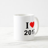 Ik ❤️ 2017 Ik HOU VAN 2017 Ik HEB 2017 Mok (Voorkant rechts)