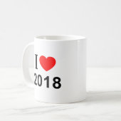 IK ❤️ 2018 IK HOU VAN 2018 IK HART 2018 Mok (Voorkant links)