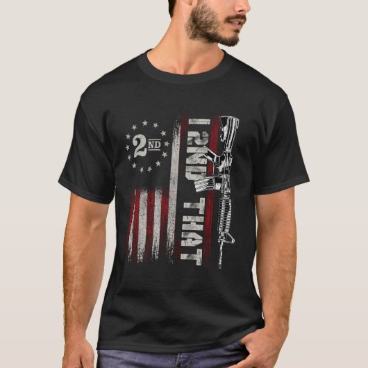 Ik 2e wijziging: Pro Pistool American Flag T-shirt (Voorkant)