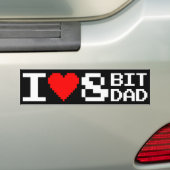 Ik <3 8-bitsPa Bumpersticker (Op auto)