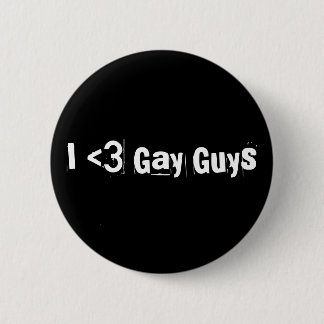 Ik <3 Gay Jongens Ronde Button 5,7 Cm