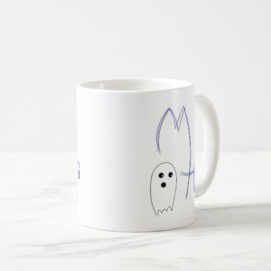 "Ik <3 ghost hunting", griezelige mok (Voorkant rechts)