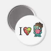 Ik <3 hersenen - Zombies zijn overal! Magneet (Voorkant / Achterkant)