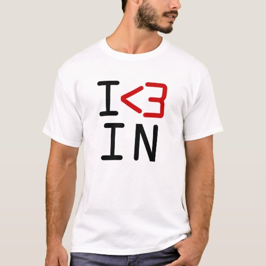 Ik <3 IN T-shirt (Voorkant)