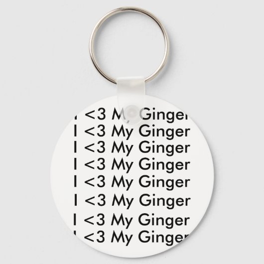 Ik <3 Mijn gember-sleutelhanger Sleutelhanger (Voorkant)