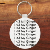 Ik <3 Mijn gember-sleutelhanger Sleutelhanger (Voorkant)