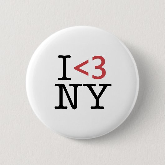 IK <3 NY RONDE BUTTON 5,7 CM (Voorkant)