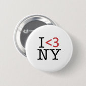 IK <3 NY RONDE BUTTON 5,7 CM (Voorkant /achterkant)