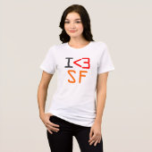 Ik <3 SF Tri-Blend Shirt (Voorkant volledig)