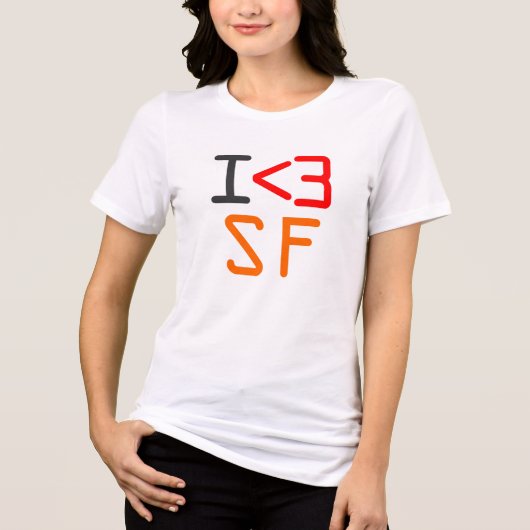 Ik <3 SF Tri-Blend Shirt (Voorkant)