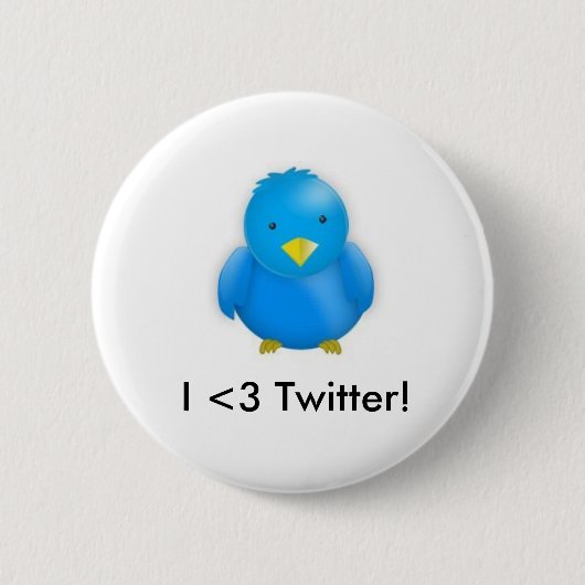 Ik <3 Twitter!_Button Ronde Button 5,7 Cm (Voorkant)