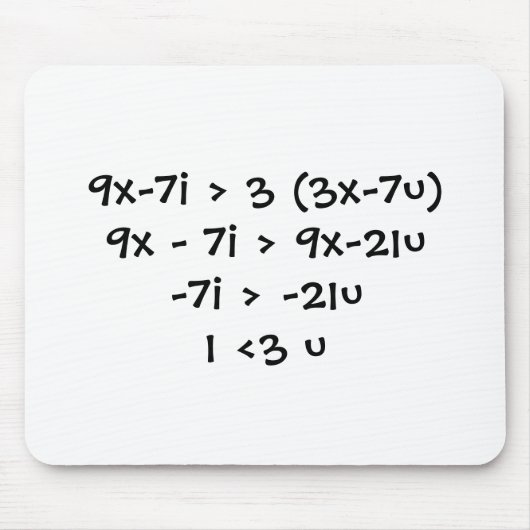 Ik <3 u, Nerd Love Muismat (Voorkant)