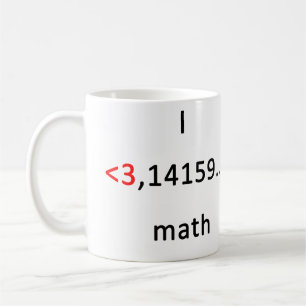 Ik <3 wiskunde, meer dan koffie! koffiemok