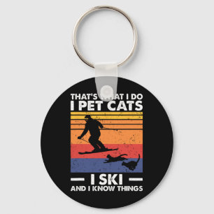 Ik Aai Katten Ik Ski En Ik Weet Dingen  Sleutelhanger