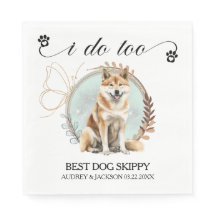 Ik aai ook Akita Anu-hond foto bruiloft
