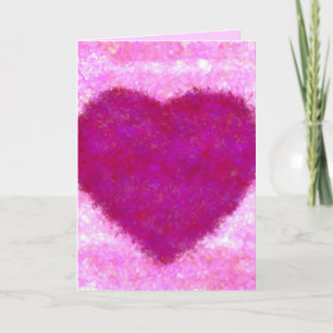 Ik aanbid je geschilderd hart roze ontwerp afdruk kaart
