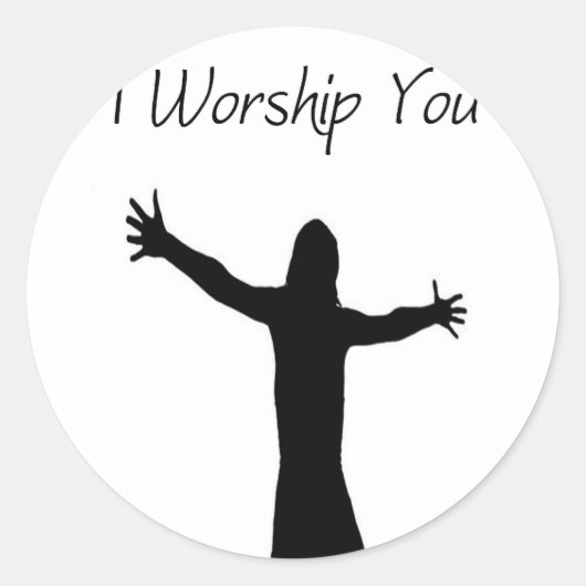 Ik aanbid je ronde sticker (Voorkant)
