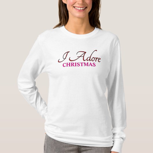 Ik aanbid Kerstmis T-shirt (Voorkant)