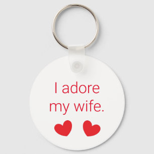 Ik aanbid mijn vrouw sleutelhanger