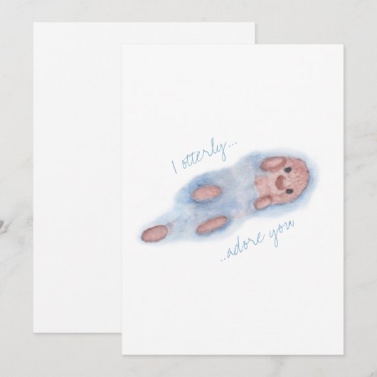 Ik aanbid otterly u kaard feestdagenkaart (Voorkant / Achterkant)