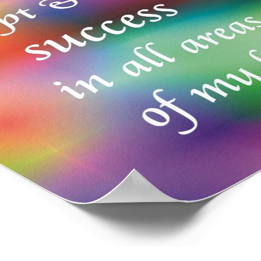 Ik accepteer en sta succes toe poster (Hoek)