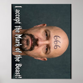 Ik accepteer het teken poster