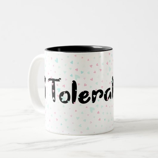Ik accepteer je. tweekleurige koffiemok (Voorkant links)