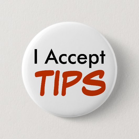 Ik accepteer TIPS Ronde Button 5,7 Cm (Voorkant)