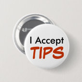 Ik accepteer TIPS Ronde Button 5,7 Cm (Voorkant /achterkant)