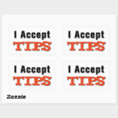 Ik accepteer tips Sticker (Vel)