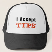 Ik accepteer tips trucker pet (Voorkant)