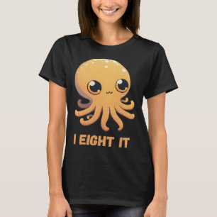 Ik acht het octopus inktvis koraal tentakels Calam T-shirt