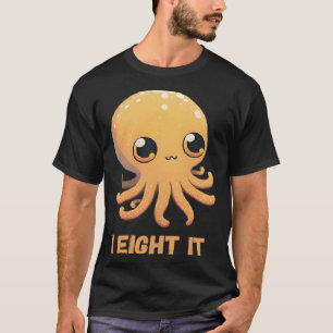 Ik acht het octopus inktvis koraal tentakels Calam T-shirt