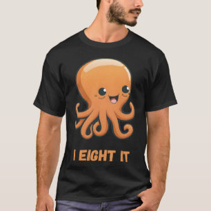 Ik acht het octopus inktvis koraal tentakels Calam T-shirt