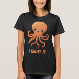 Ik acht het octopus inktvis koraal tentakels Calam T-shirt