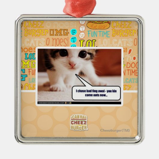 Ik achtervolg slechte fingsawai metalen ornament (Voorkant)