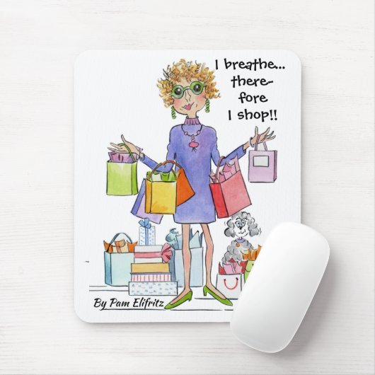 Ik adem dus ik koop een computer muismat (Met muis)