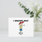 Ik Adem Golf Briefkaart (Staand voorkant)