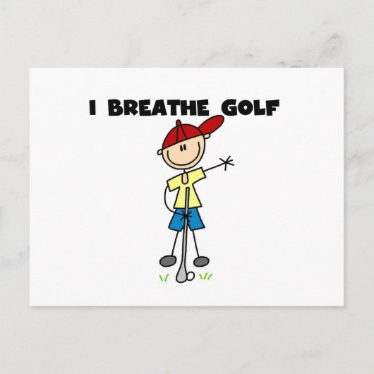 Ik Adem Golf Briefkaart (Voorkant)