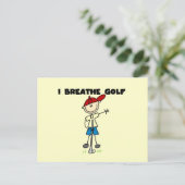 Ik Adem Golf Briefkaart (Staand voorkant)