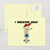 Ik Adem Golf Briefkaart (Voorkant / Achterkant)