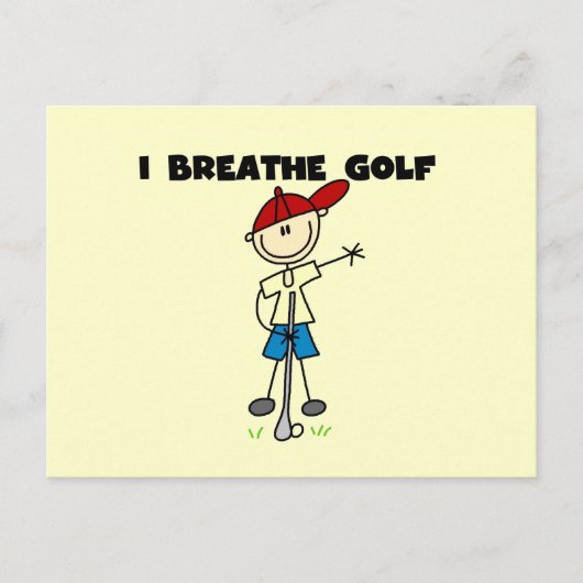 Ik Adem Golf Briefkaart (Voorkant)